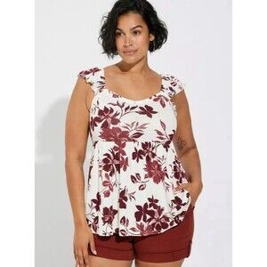 Torrid 3 Piece Bundle Super Soft Blue Baby Doll Top Striped V Neck Sleeveless